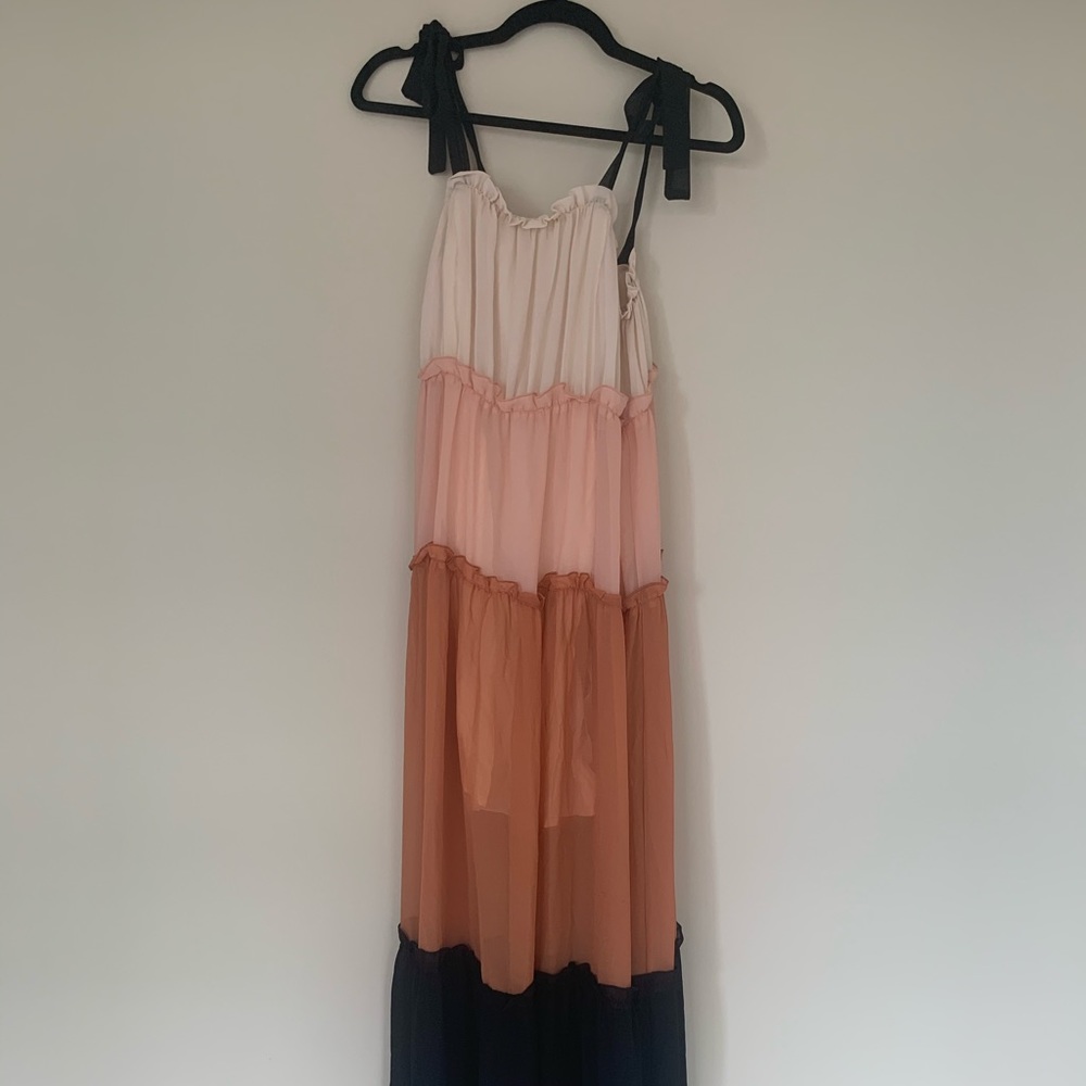 NWT Franco color block maxi dress